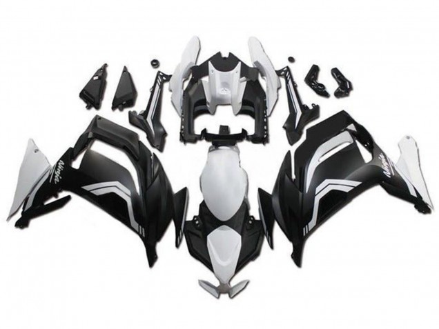 Blanc Noir Mat Carénages Moto Kawasaki Ninja 650 EX650 2020-2025