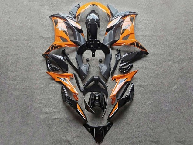 Orange Noir Carénages Moto Kawasaki Ninja 650 EX650 2020-2025