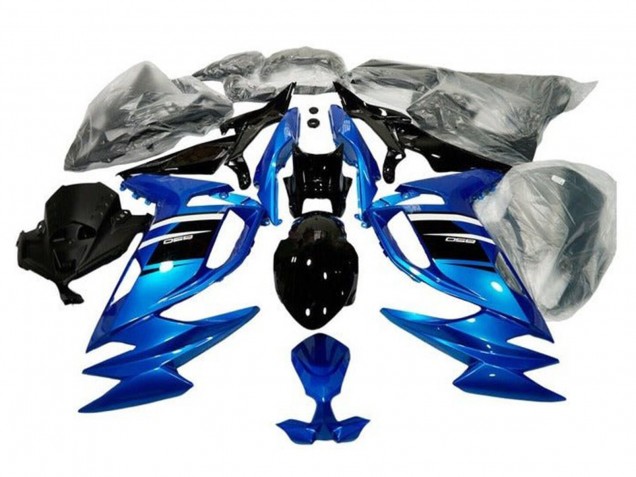 Bleu Blanc Noir Carénages Moto Kawasaki Ninja 650 EX650 2020-2025