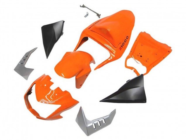 Orange Noir Mat Carénage Moto Kawasaki Z1000 2003-2006