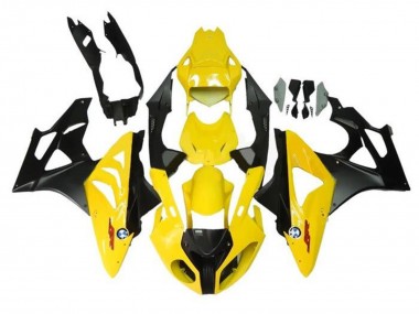 Jaune Noir Mat Carénage Moto BMW S1000RR 2009-2014 Pas Chère