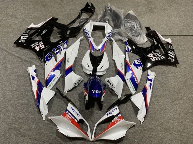 Blanc Rouge Bleu Noir Brillant Tyco Carénages Moto BMW S1000RR 2009-2014