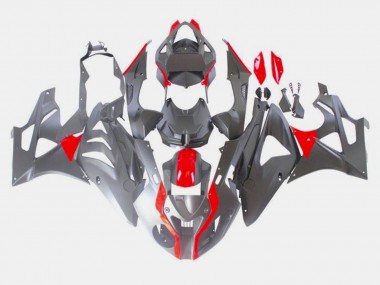 Rouge Noir Mat Kits Carénages Moto ABS BMW S1000RR 2009-2014 Pas Chère