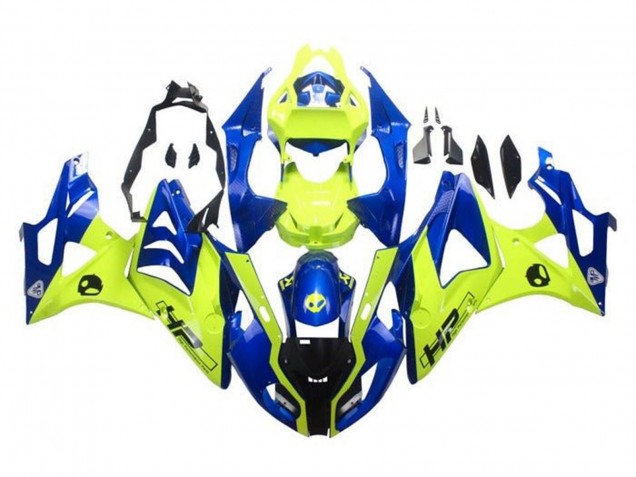 Bleu Jaune HP Carénage Moto BMW S1000RR 2009-2014