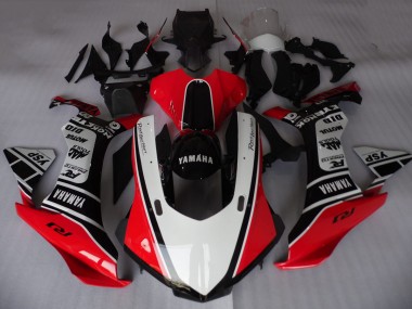 Blanc Rouge Noir Motul YSP Carénage Moto Yamaha YZF R1 2015-2019 Pas Chère