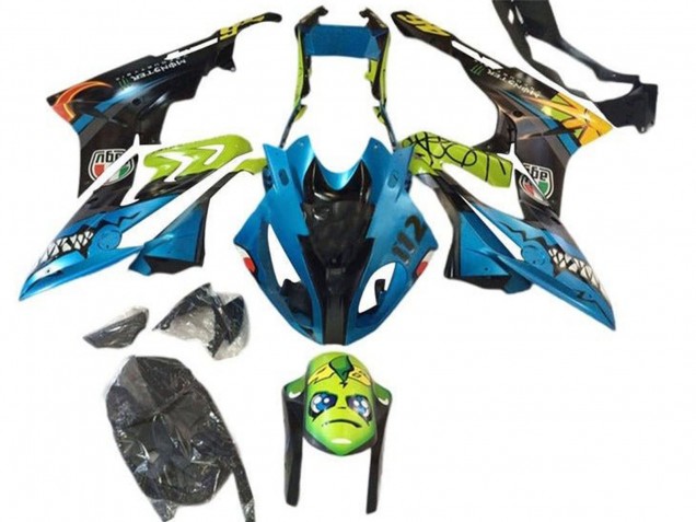 Jaune Bleu Noir Requin Carénage Moto BMW S1000RR 2015-2016