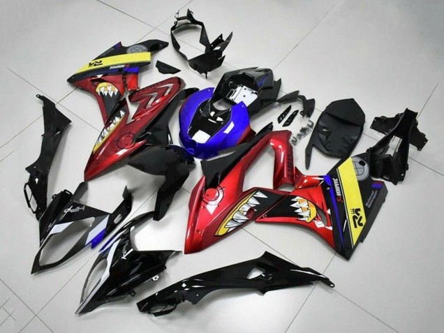 Bleu Rouge Jaune Noir Requin Carénage Moto BMW S1000RR 2015-2016