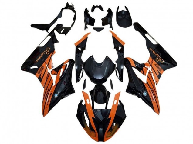 Orange Noir Brillant Carénages Moto BMW S1000RR 2015-2016