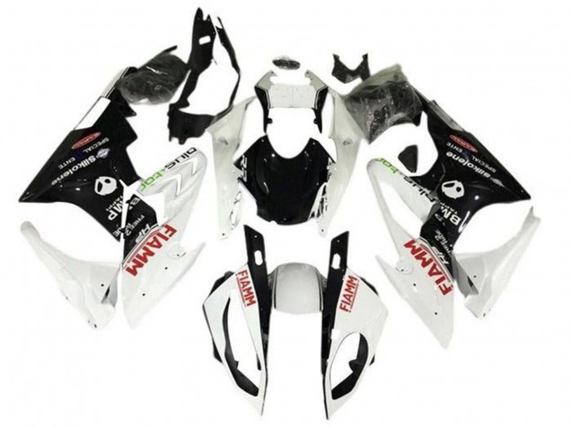 Blanc Perle Noir Fiamm Carénage Moto BMW S1000RR 2015-2016