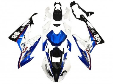 Blanc Bleu Noir Carénage Moto BMW S1000RR 2017-2018 Pas Chère