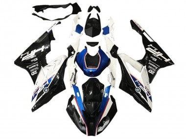 Blanc Bleu Noir Brillant HP Carénage Moto BMW S1000RR 2017-2018 Pas Chère