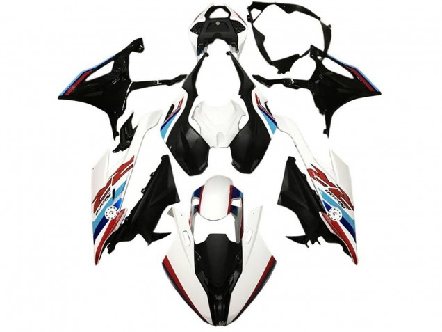 Blanc Bleu Rouge Bleu Clair Carénage Moto BMW S1000RR 2019-2022