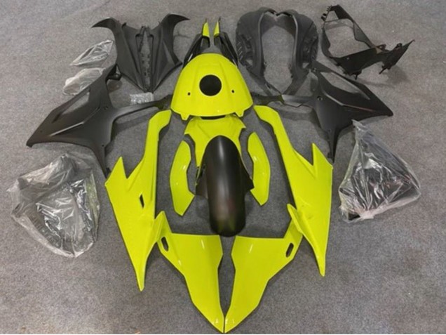 Jaune Néon Noir Mat Carénage Moto BMW S1000RR 2019-2022