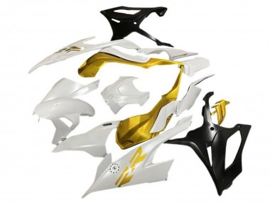 Blanc Or Noir Mat Carénage Moto BMW S1000RR 2019-2022 Pas Chère