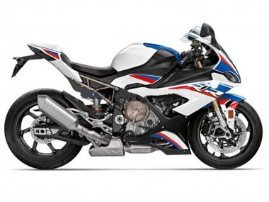 Blanc Bleu Rouge Bande Carénage Moto BMW S1000RR 2019-2022 Pas Chère