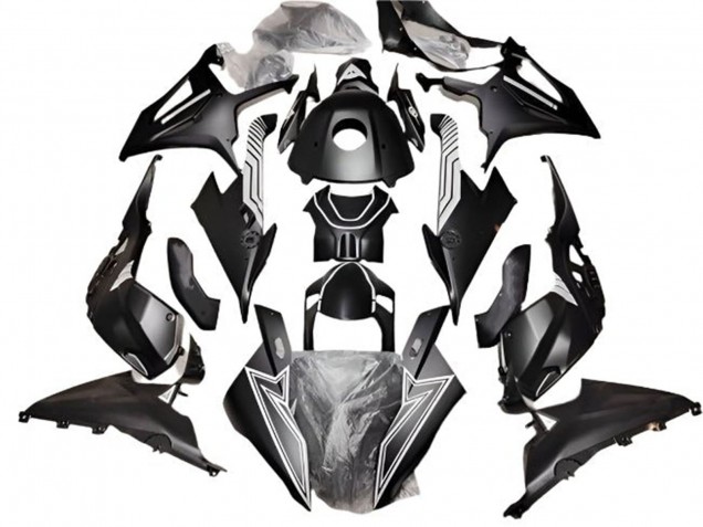 Noir Mat Blanc Doubler Carénage Moto BMW S1000RR 2019-2022