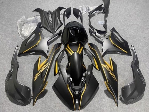Noir Mat Or Carénage Moto BMW S1000RR 2019-2022