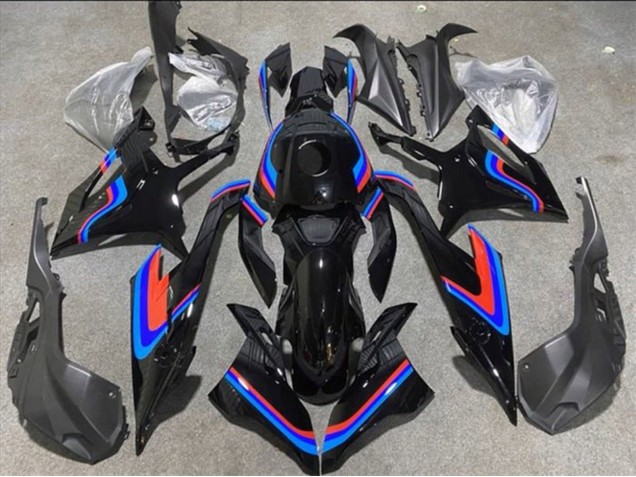 Noir Bleu Rouge Carénage Moto BMW S1000RR 2019-2022
