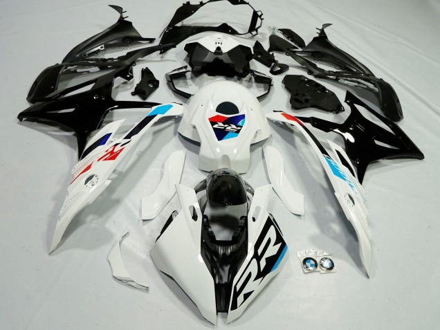 Blanc Bleu Clair Rouge Noir Brillant Carénage Moto BMW S1000RR 2023-2024