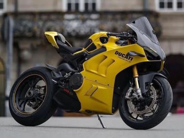 Jaune Noir Carénage Moto Ducati Panigale V4 V4S 2022-2024 Pas Chère