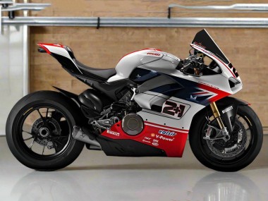 Argent Rouge Noir Carénage Moto Ducati Panigale V4 V4S 2018-2019 Pas Chère