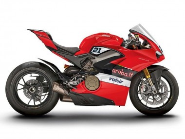 Rouge Noir Blanc Valsir Carénage Moto Ducati Panigale V4 V4S 2018-2019 Pas Chère