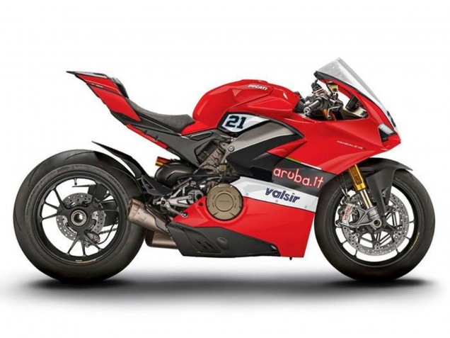 Rouge Noir Blanc Valsir Carénage Moto Ducati Panigale V4 V4S 2018-2019