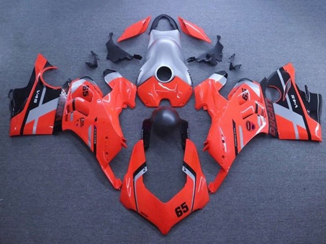 Argent Rouge Noir Mat Bande 65 Carénage Moto Ducati Panigale V4 V4S 2020-2021