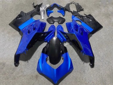 Bleu Noir Brillant Carénage Moto Ducati Panigale V4 V4S 2020-2021 Pas Chère