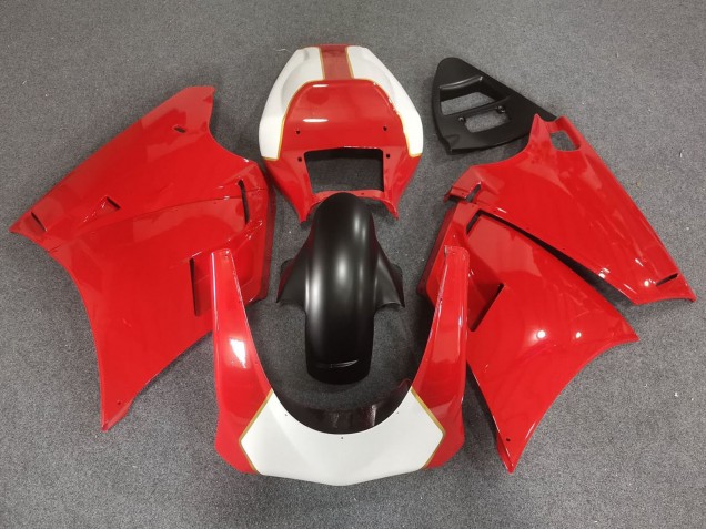 Blanc Rouge Or Noir Mat Courses Carénage Moto Ducati 748/916/996/998 1993-2005