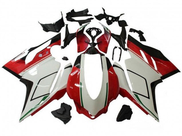 Blanc Rouge Vert Noir Brillant Carénage Moto Ducati 959/1299 2015-2020