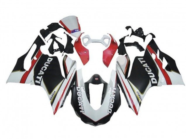 Blanc Rouge Noir Mat Carénage Moto Ducati Panigale 1199 2011-2014