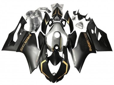 Noir Mat Or Argent Corse Carénage Moto Ducati Panigale 899 2011-2014 Pas Chère