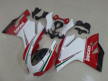 Blanc Rouge Vert Noir Brillant Carénage Moto Ducati Panigale 899 2011-2014 Pas Chère