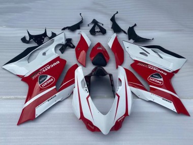 Blanc Rouge Noir Brillant Carénage Moto Ducati Panigale 1199 2011-2014 Pas Chère