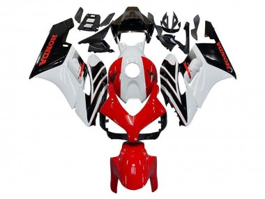 Blanc Rouge Noir Brillant Bande Carénages Moto Honda CBR1000RR 2004-2005 Pas Chère