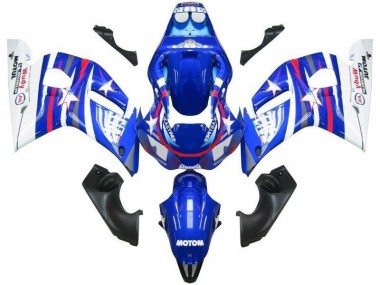 Blanc Bleu Rouge Fiat Motul Carénage Moto Yamaha YZF R6 1998-2002 Pas Chère