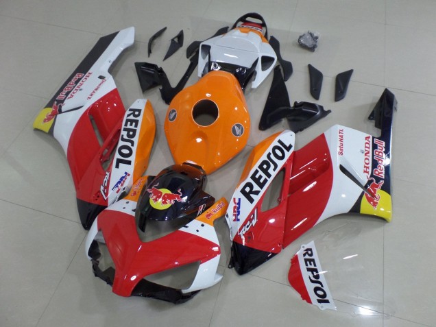 Orange Blanc Rouge Noir Brillant Repsol Red Bull HRC Carénage Moto Honda CBR1000RR 2004-2005