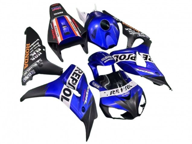 Bleu Blanc Rouge Noir Mat Repsol Carénage Moto Honda CBR1000RR 2006-2007