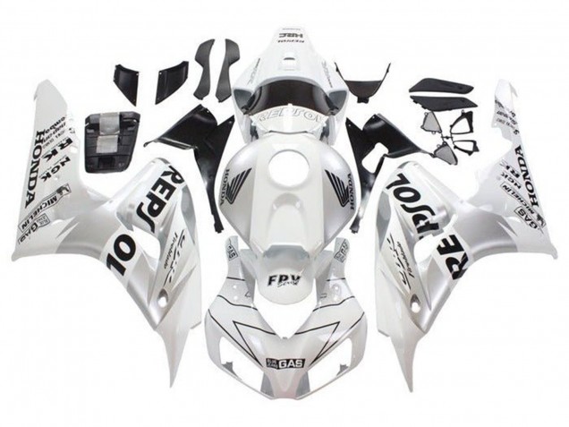 Blanc Argent Noir Repsol Carénage Moto Honda CBR1000RR 2006-2007