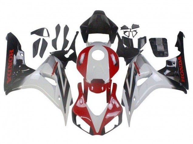 Blanc Rouge Noir Brillant Fade Carénage Moto Honda CBR1000RR 2006-2007