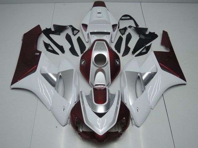 Blanc Argent Noir Brillant Carénage Moto Honda CBR1000RR 2006-2007