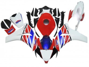 Blanc Rouge Bleu Noir Bande Carénage Moto Honda CBR1000RR 2008-2011 Pas Chère