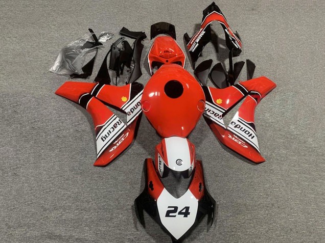 Rouge Blanc Noir Brillant 24 Carénage Moto Honda CBR1000RR 2008-2011