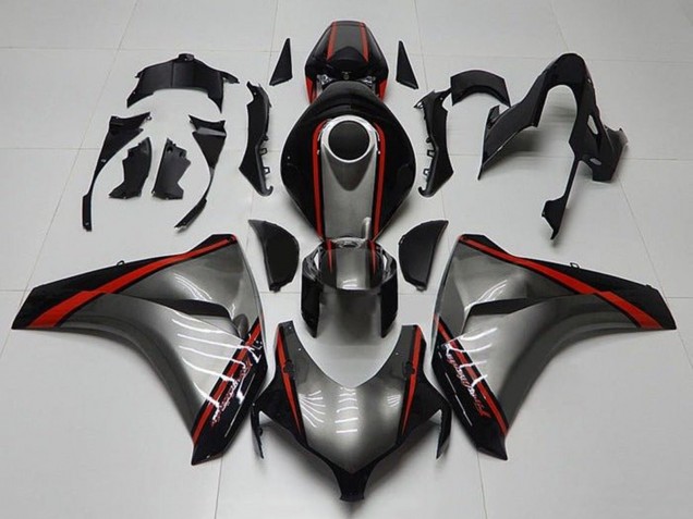 Gris Rouge Noir Brillant Bande Carénage Moto Honda CBR1000RR 2008-2011