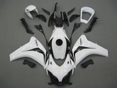 Blanc Noir Brillant Carénages Moto Honda CBR1000RR 2008-2011 Pas Chère