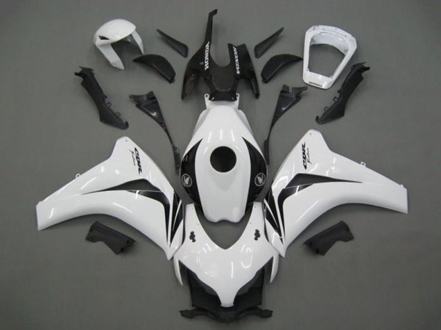 Blanc Noir Brillant Carénages Moto Honda CBR1000RR 2008-2011