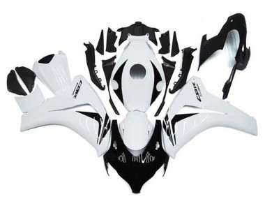 Blanc Noir Brillant Carénage Moto Honda CBR1000RR 2008-2011 Pas Chère