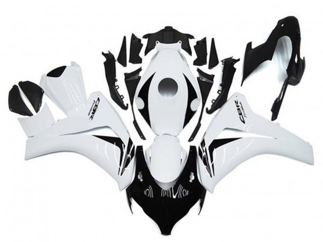 Blanc Noir Brillant Carénage Moto Honda CBR1000RR 2008-2011