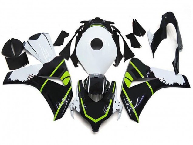 Blanc Vert Noir Brillant Carénage Moto Honda CBR1000RR 2008-2011